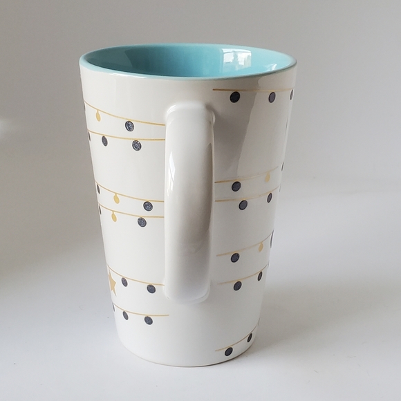 Davids Tea Perfect Mug Christmas Tree Holiday Lights Turquoise Inside (Mug Only) - Picture 5 of 8